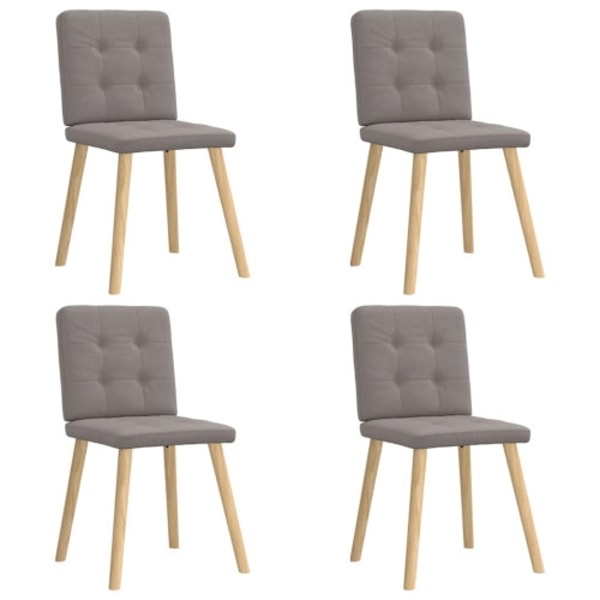 Matstolar 4 st taupe tyg
