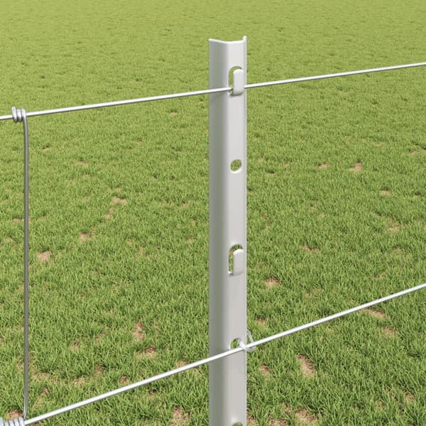 Stängsel med stolpe Silver 1,2 x 50 m Stål