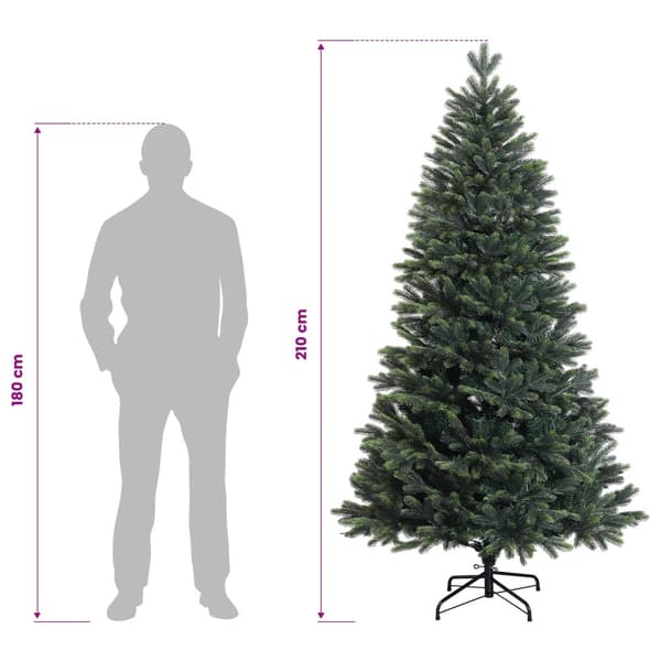 Plast Hingad Julgran 210 cm PVC och metall Grön