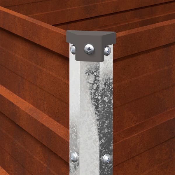 Höjd Trädgårdsbädd Rostig 160 x 80 x 24 cm corton