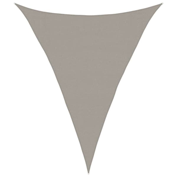 Solsegel 160 g/m² triangulär ljusgrå 3x4x4 m HDPE