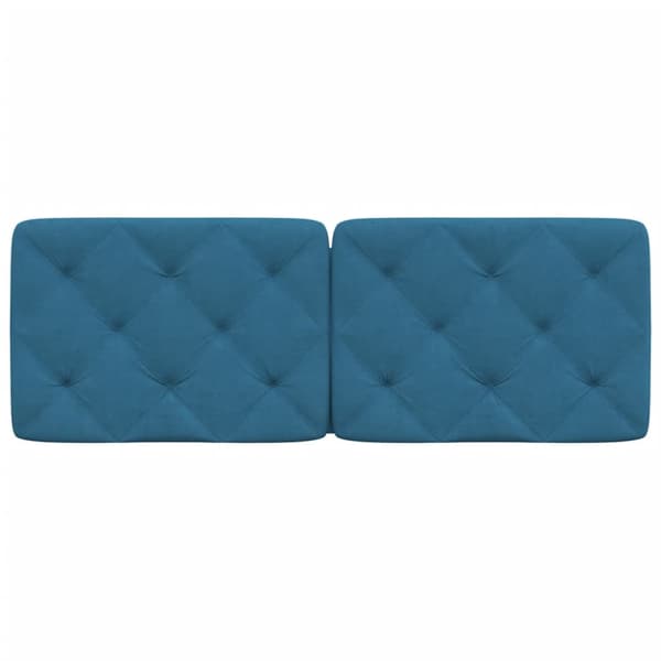 Headboard Cushion Blue 120 cm Velvet