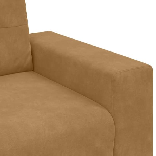 Soffstol brun 100x78x80 cm sammet