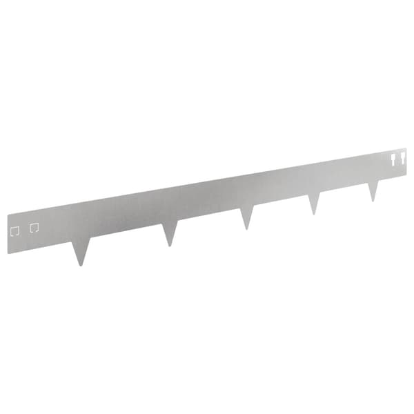 Kant för gräsmatta 30 pcs 100 x 12 cm Stål Silver
