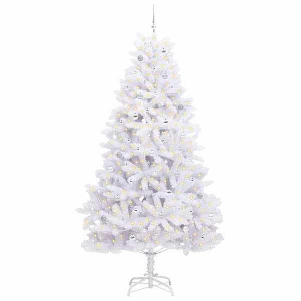 Plast Hingad Julgran Vit 270 cm PVC och stål