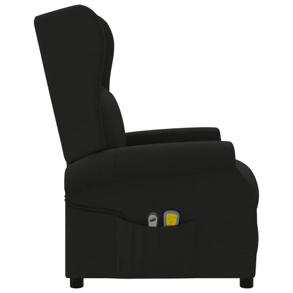 Vingback Elektrisk Massagefåtölj Svart Tyg