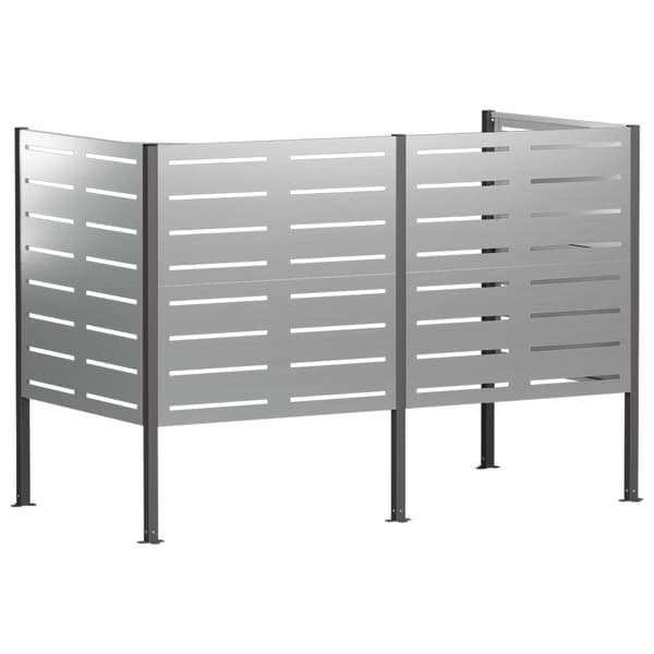 Soptunneskärm 167 x 85 x 113 cm Galvaniserat stål Silver