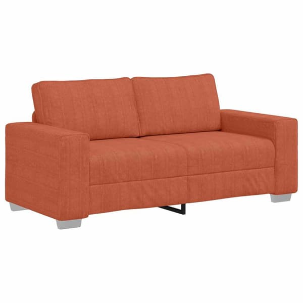 Tvåsitssoffa röd orange 180x77x82 cm manchestertyg