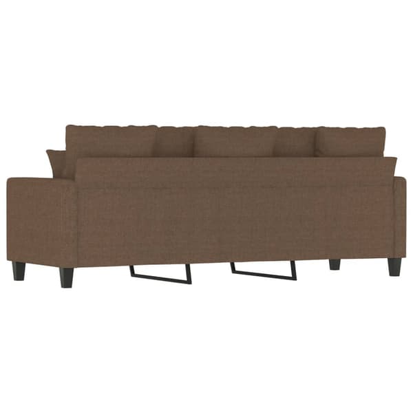 3-sitssoffa brun 180 cm tyg