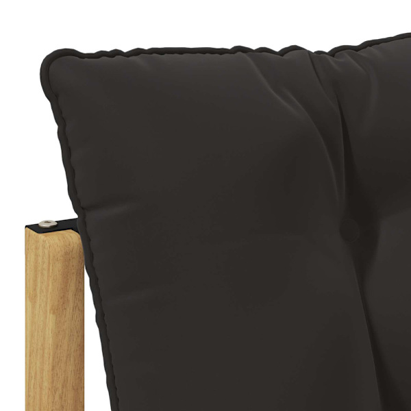 Utomhussoffset med kudde 3 pcs Vit och antracit Polyester