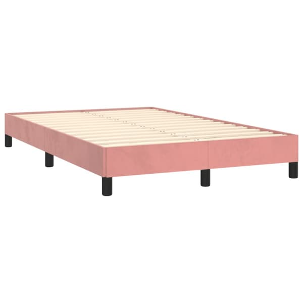 Ramsäng med madrass rosa 120x190 cm sammet