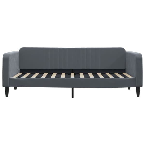 Dagbädd utdragbar med lådor mörkgrå 100x200 cm sammet