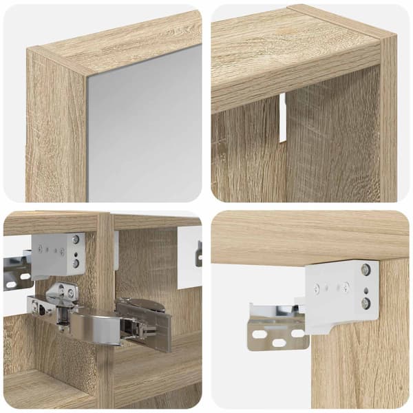 Badrumsskåpsset 3 st 90 x 10,5 x 50 cm Konstruerat trä