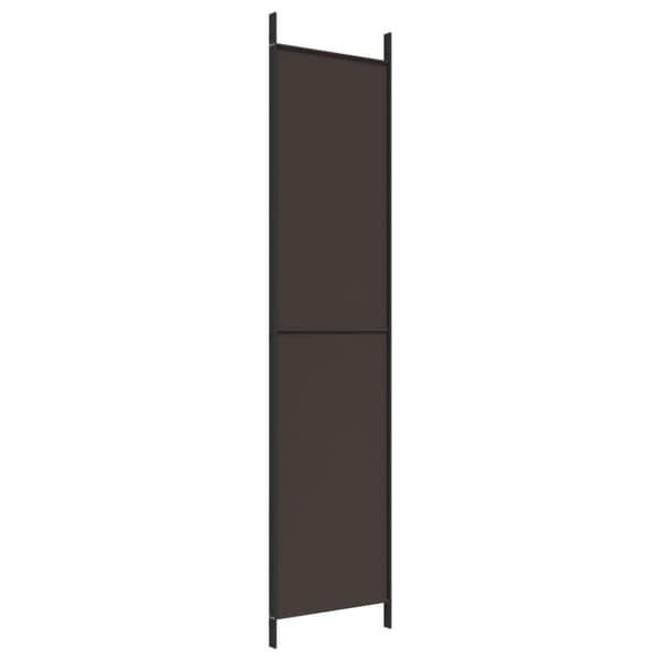 Rumsavdelare 3 paneler 150x220 cm brun tyg