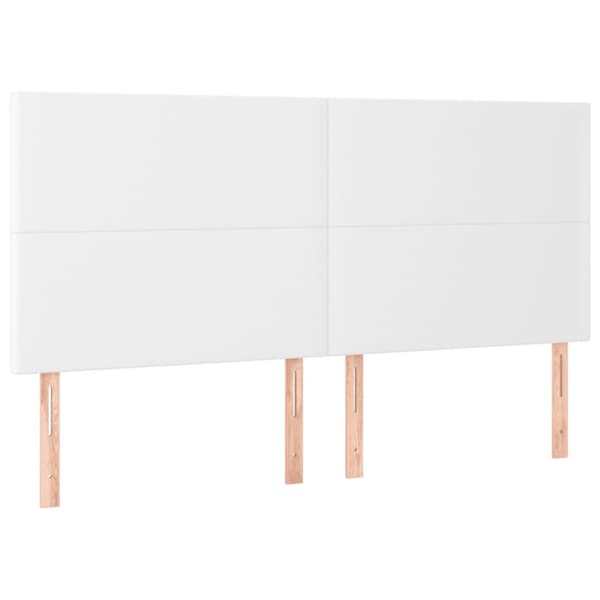 Sänggavel LED vit 160x5x118/128 cm sammet