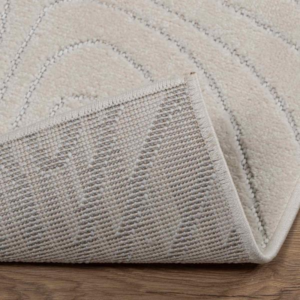 Områdesmattor Rektangulär PALMERAS Kräm 170 x 120 cm Polyester