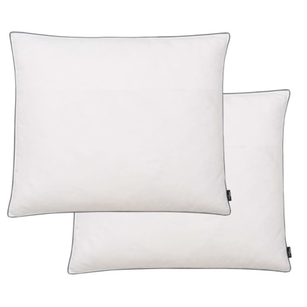 Kuddar 2 st dun-/fjäderstoppning tung 70x60 cm vit