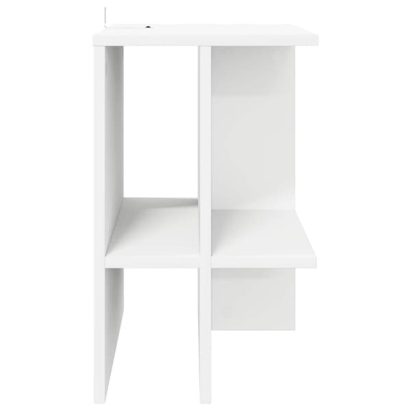 Kaffeebord 2 pcs Vit 40 x 30 x 49 cm Konstruerat trä
