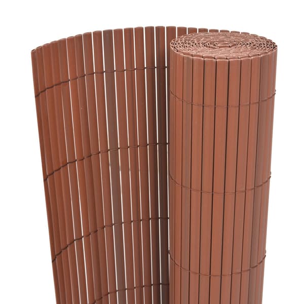 Trädgårdsstängsel Brun 150 x 500 cm PVC