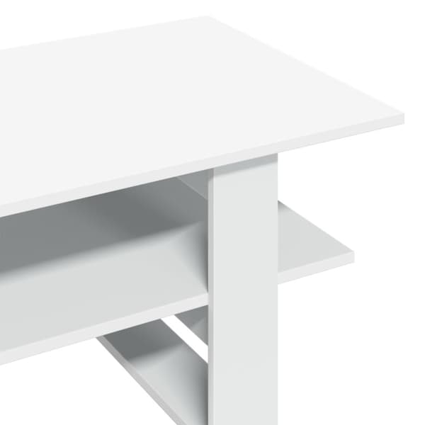 Soffbord vit 102x55x42 cm konstruerat trä