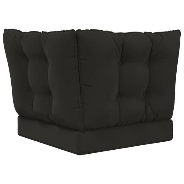 Utomhus Soffa Kudde 3 pcs Svart Polyester