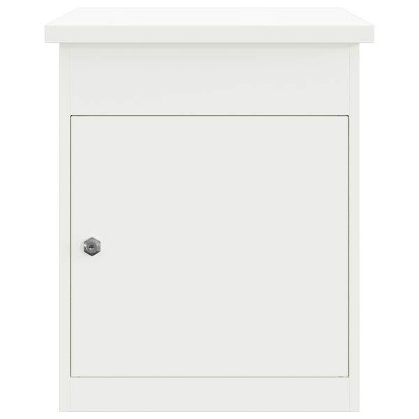 Paketbox med lagring med dörr Vit 47,5 x 38 x 59 cm Stål