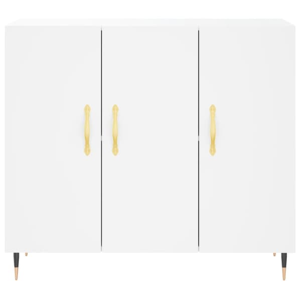 Skänk vit 90x34x80 cm konstruerat trä