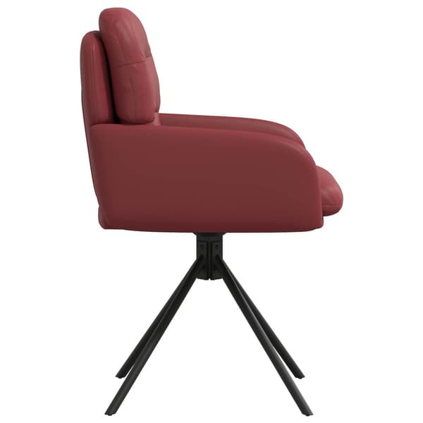 Svängande Matstolar 2 pcs Konstläder Vinröd 59x59,5x90cm
