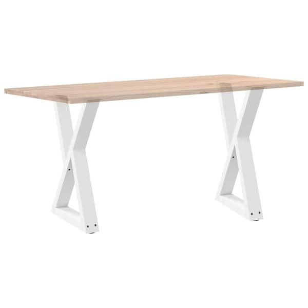 Matbordsben 2 st vita 50x(72-73,3) cm stål