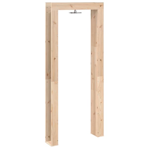 Utomhus Dusch 226 cm Massivt tallträ och rostfritt stål