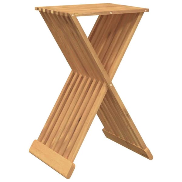 Hopfällbar pall 40x32,5x70 cm massiv teak