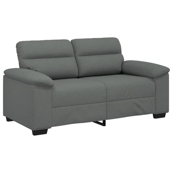 2-sitssoffa mörkgrå 160x81x84 cm tyg