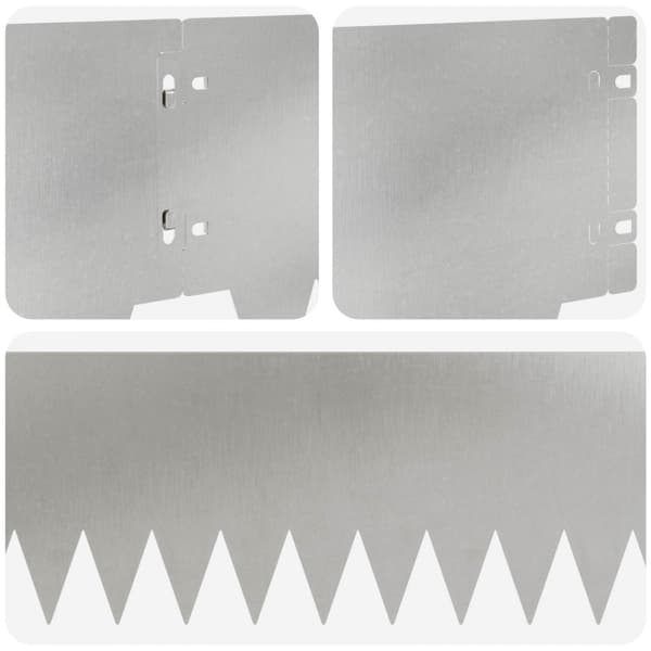 Kant för gräsmatta 20 pcs 103 x 20 cm metall Silver