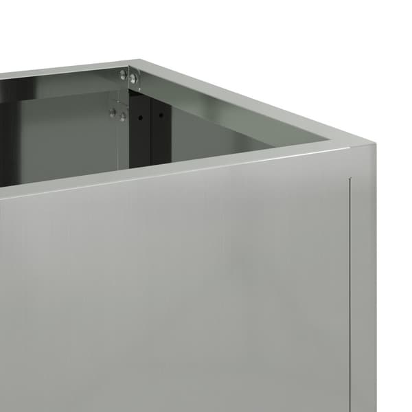 Höjdträdgårdsplanterare Silver 100 x 26 x 82 cm