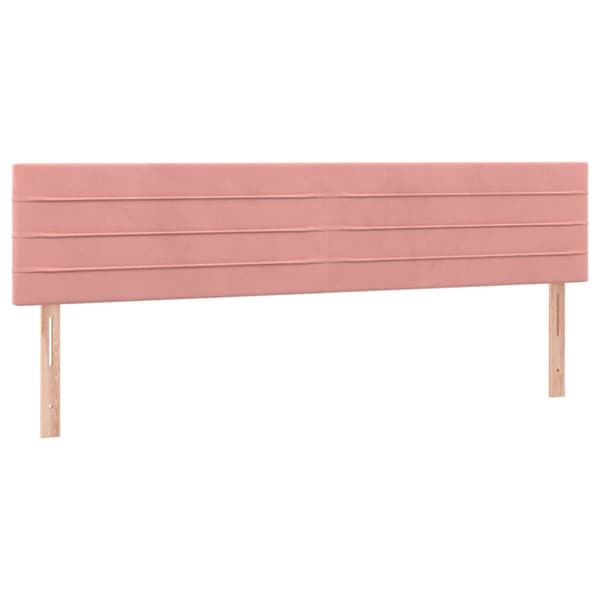 Ramsäng med madrass rosa 160x200 cm sammet