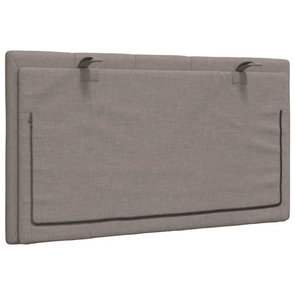Headboard Cushion "Hanko" Taupe 80 cm Fabric