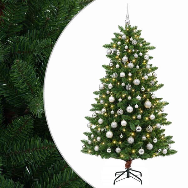 Artificial Christmas Tree with Bauble 180 cm 300 LED-lampor