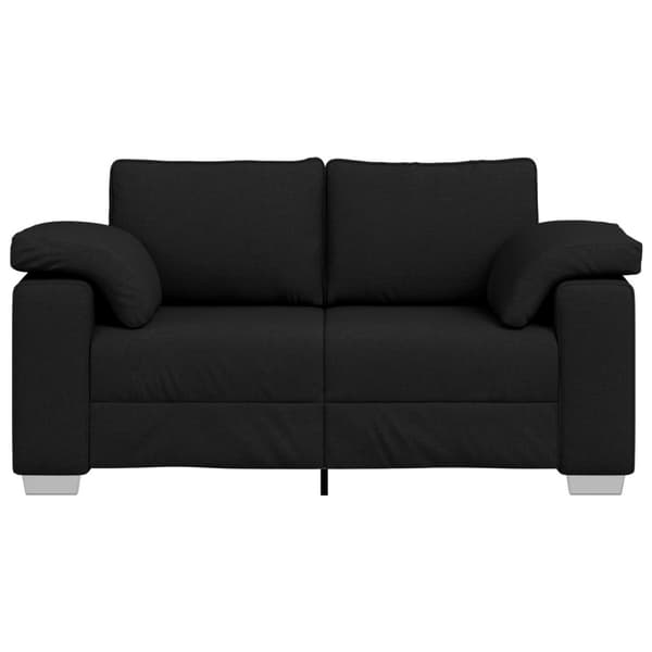 Tvåsitssoffa Svart 160 cm tyg