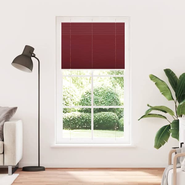 Plisserad persienn Bordeaux röd 105x200 cm tyg bredd 104,4 cm