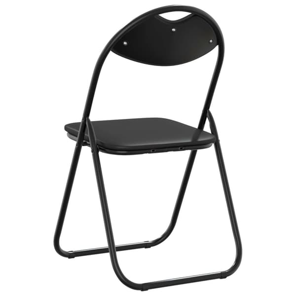 Fällstol 8 pcs Svart 48 x 43,5 x 81 cm Konstläder