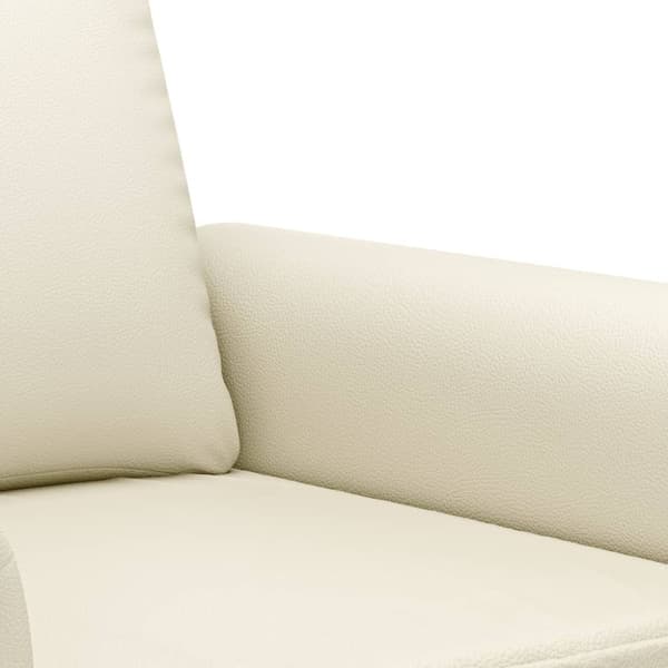 2-sitssoffa gräddvit 120 cm konstläder