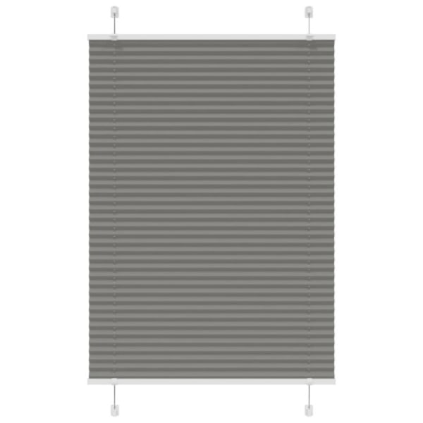 Plisserad persienn antracit 100x150 cm tyg bredd polyester