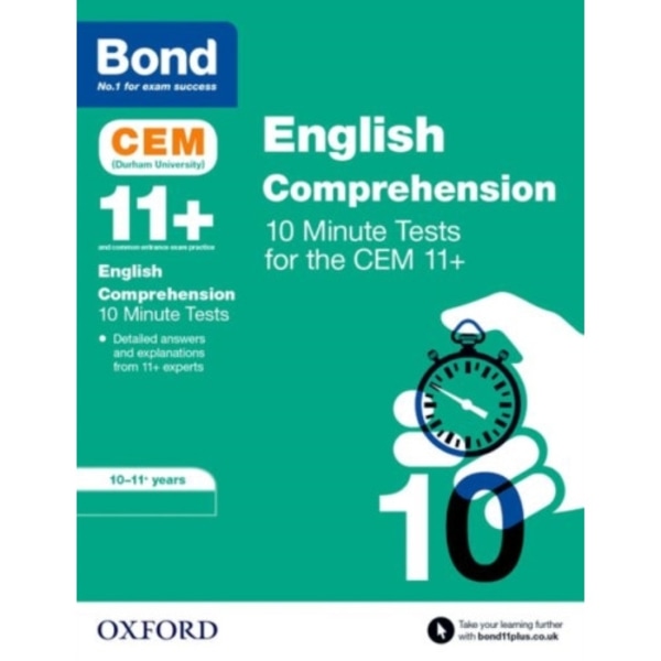 Bond 11+: CEM English Comprehension 10 Minute Tests: Ready for the 2025 exam (häftad, eng)