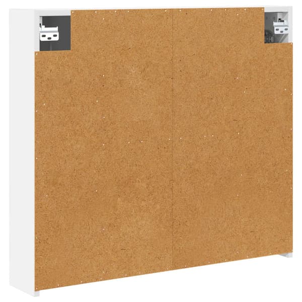Badrumsspegelskåp Vit 80 x 14.5 x 70 cm Konstruerat trä