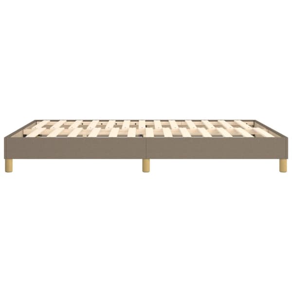 Boxspring-sängram taupe 140x200 cm tyg