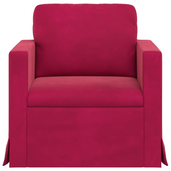 Soffa Vinröd 78 x 78 x 80 cm Sammet
