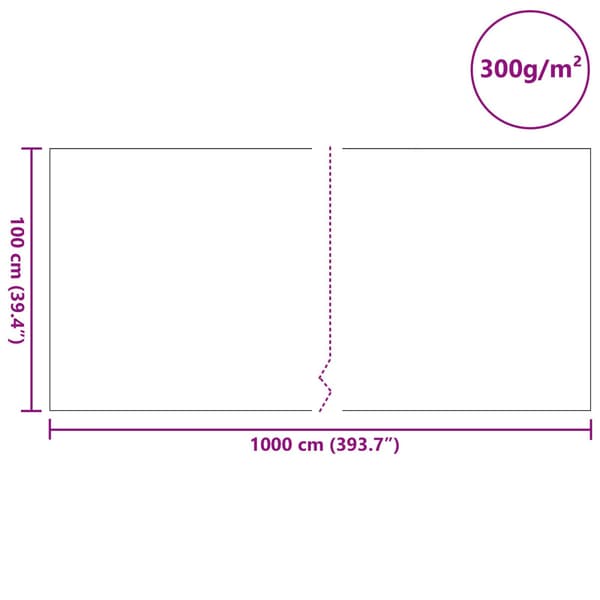 Dammmadrass Grå 1 x 10 m Polyester och Bomull