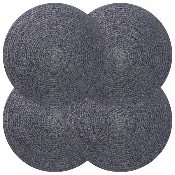 Jute Placemats 4 st Mörkgrå 100% Tossa Jute