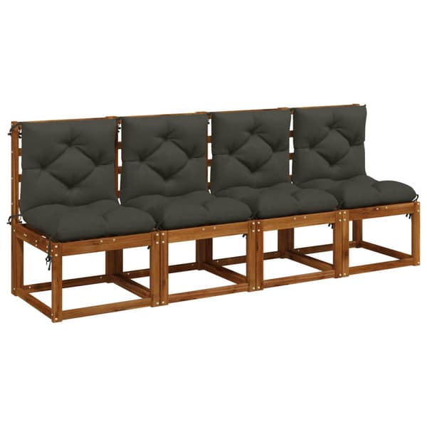 4-delade pallkuddar VIANEN 4 st 100% Polyester Antracit