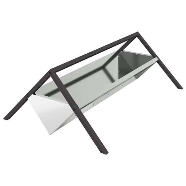 Fodertrog för boskap Silver 111 x 76 x 38 cm Galvaniserat Stål